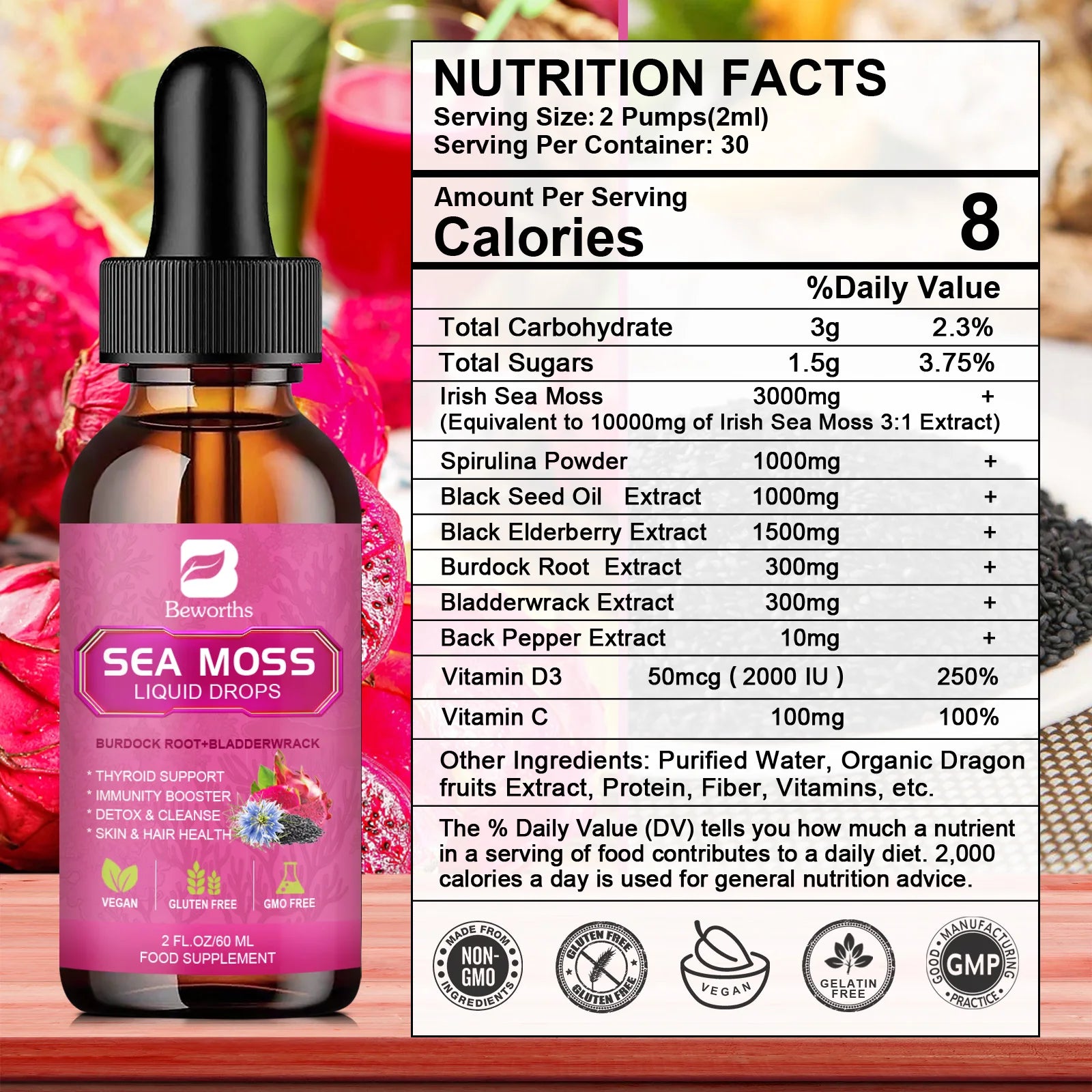 OceanGlow Sea Moss Wellness Elixir